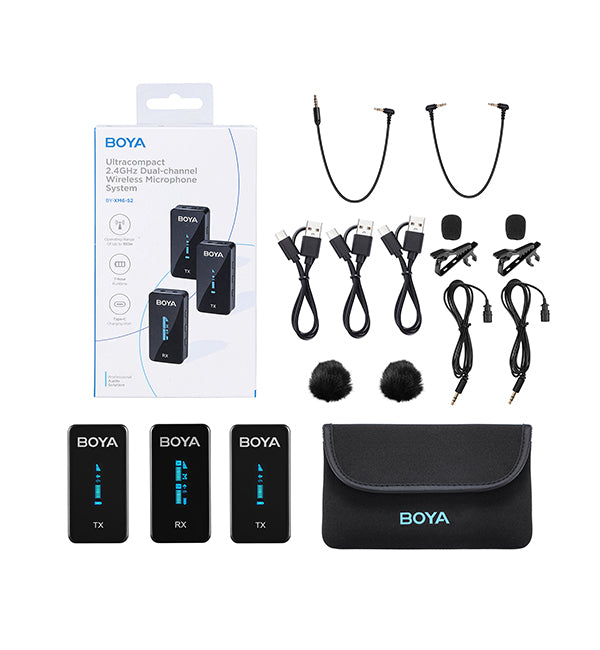 BY-XM6 S2 2.4GHz Ultra-compact Wireless Microphone System