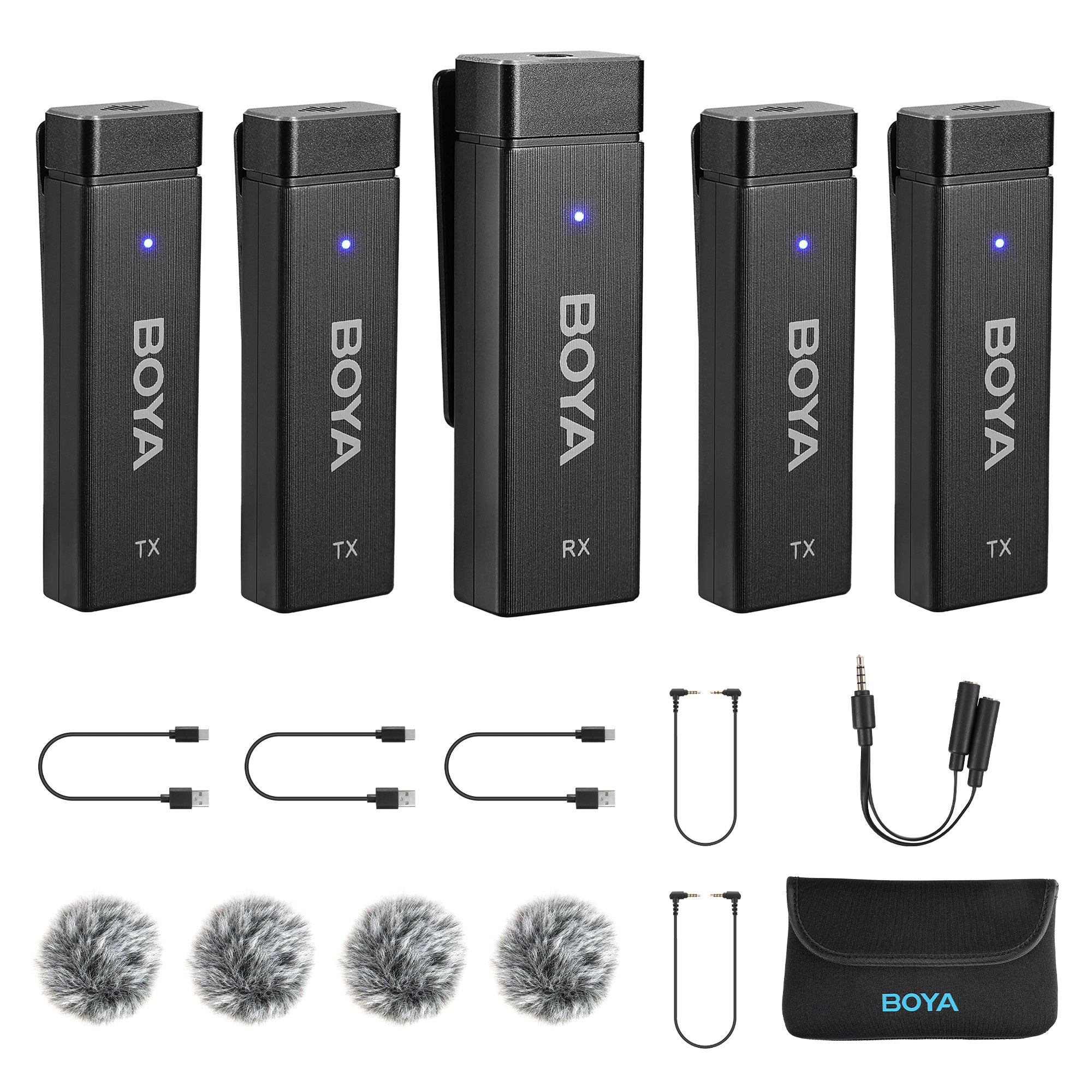 BOYA BY-W4 Wireless Lavalier Microphones for Cameras